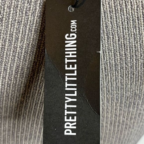Pretty Little Thing Cut Out Long Sleeve Knit Jumpsuit Grey Size 0 - Picture 5 of 5